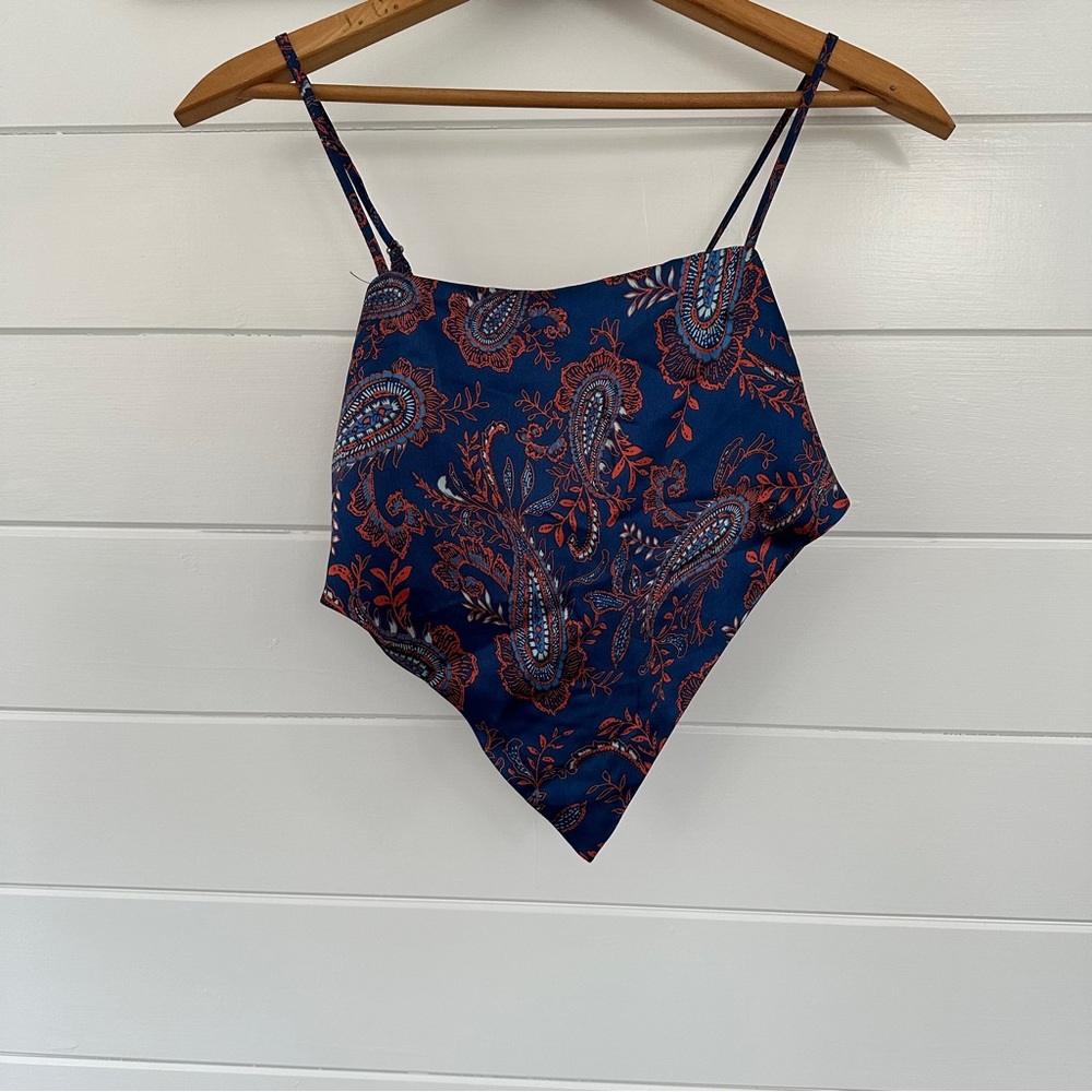 Paisley Print Blue and Red Camisole